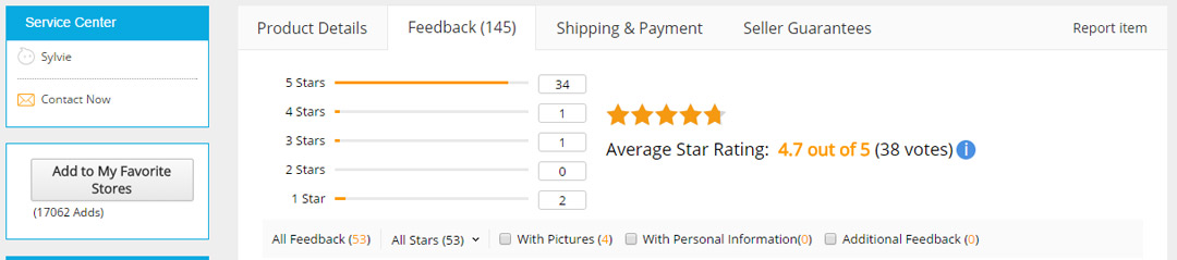 Aliexpress Feedback