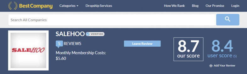 salehoo Review On Bestcompany.com