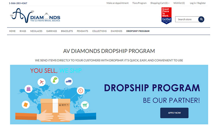 Avdiamond.com Dropshipping Jewelry Supplier