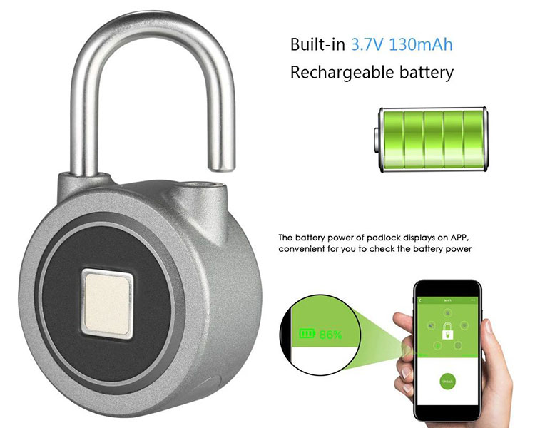 Smart padlock with mobile phone controls